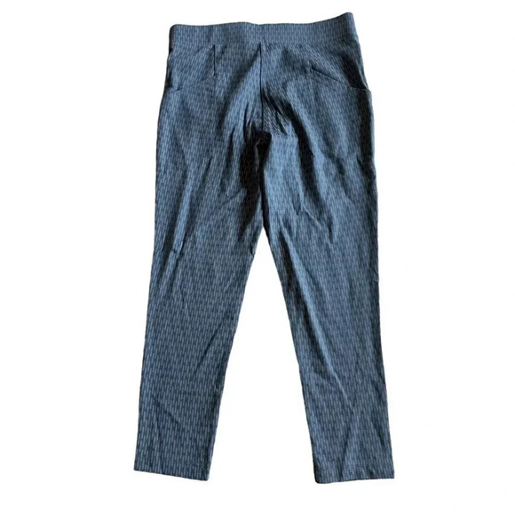 Betabrand Pull-On Blue Print Ankle Pants Casual Office Everyday Medium Petite - Picture 7 of 12
